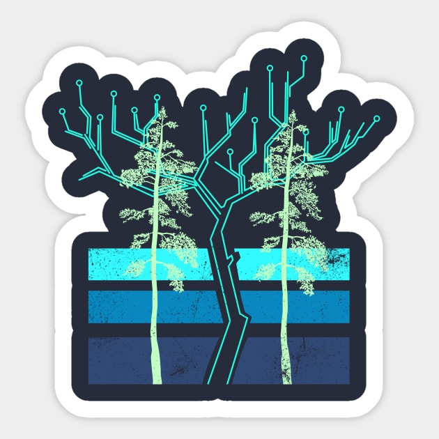 Techno Tree Sticker by pilipsjanuariusDesign